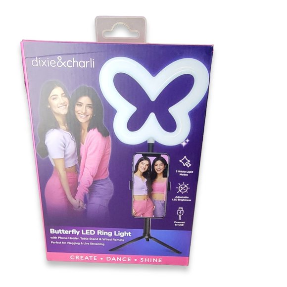 Dixie & Charli LED Butterfly Ring Light - Picture 1 of 4